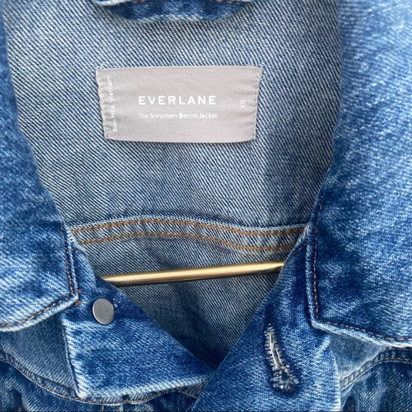 EVERLANE The Shrunken Denim Jacket Size XS - Picture 4 of 8